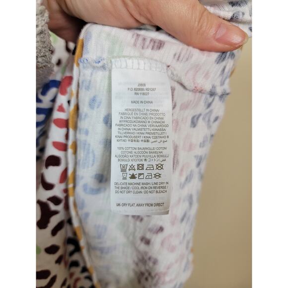 Boden 2P Multicolor Animal Print T-Shirt Dress Women's Size 2 Petite Boat Neck - Picture 5 of 5